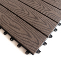 Embossed Fire-Retardant Waterproof Wood Plastic Composite WPC Decking Tiles